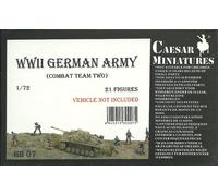 Caesar Miniatures Set 2 Squadra Combattimento Tedesca WWII 1/72, Kit Non Dipinto