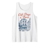 Café Days À Paris Scenic French Elegance Canotta