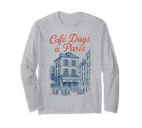 Café Days À Paris Scenic French Elegance Maglia a Manica