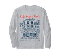 Café Days À Paris Scenic French Elegance Maglia a Manica