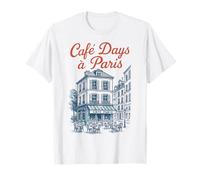 Café Days À Paris Scenic French Elegance Maglietta