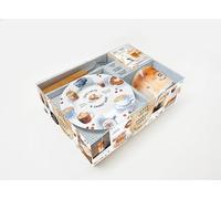 Café Latte et Carrot cake: Ce coffret contient : une assiette en céramique, un mug en verre, un mousseur à lait et un livret de 15 boissons et pâtisseries