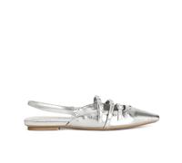 Cafè Noir Ballerine a punta in pelle laminata con tacco 2 cm