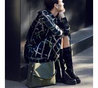 Cafè Noir Borsa a spalla effetto scamosciato con manico imbottito