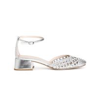 Cafè Noir C1FD9003 BALLERINA IN LAMINATO INTRECCIATO CON LACCIO ALLA CAVIGLIA