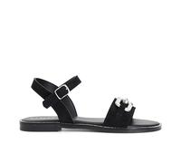 Cafè Noir C1XL6020 SANDALO IN PELLE SCAMOSCIATA CON ACCESSORIO GIOIELLO