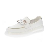 Cafe' Noir Mocassini Platform In Pelle Bianco - Donna Scarpe Mocassini