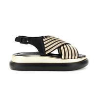 Cafè Noir Sandali a fasce in pelle e sintetico con zeppa 4,5cm