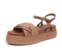 CAFèNOIR - Sandalo Gilda In Sintetico Intrecciato E Zeppa, Da Donna, Colore Marrone, Taglia 36