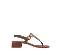 Cafe Noir SANDALO INFRADITO IN CAMOSCIO CON ACCESSORIO GIOIELLO - C1XB1017 - CUOIO, 40