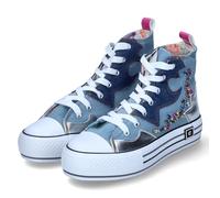 Cafe Noir Sneakers Mid in Tessuto con Strass - C1DM9127 - Jeans, 39