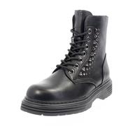 Cafe' Noir Stivaletti Stringati In Pelle Nero - Donna Scarpe Stivaletti