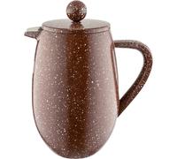 Café Olé BFD Caffettiera in granito, corpo a doppia parete in acciaio inossidabile 18/10 e filtro a rete, finitura effetto granito rosso, 350 ml (3 tazzine da caffè o 1 tazza)