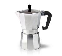 Cafe Ole - Caffettiera da 12 tazze, in alluminio, colore: argento, 480 ml