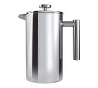 Café Olé CFD Cafetière, corpo a doppia parete in acciaio inossidabile 18/10 e filtro a rete, finitura a specchio, 1000 ml (8 tazzine da caffè o 4 tazze)