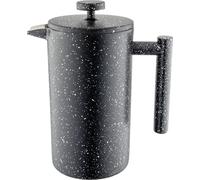 Café Olé CFD Cafetière in granito, corpo a doppia parete in acciaio inossidabile 18/10 e filtro a rete, finitura effetto granito nero, 1000 ml (8 tazzine da caffè o 4 tazze)