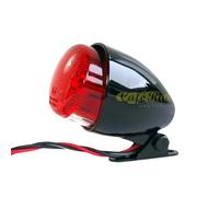 Cafè Race Faro posteriore nero Texas omologato con luce per targa