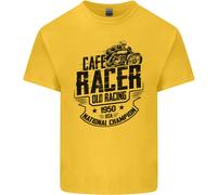 Cafe Racer Old Moto da Corsa Biker T-Shirt Ragazzi Ragazze