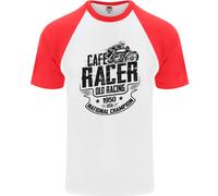 Café Racer Old Racing Motorcycle Biker Uomo T-Shirt S/S