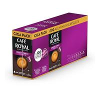 Café Royal, Lungo Forte Promo Pack, 100 capsule compatibili Nespresso (R), 80% alluminio riciclato, certificato Rainforest Alliance, intensità 8