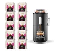 CAFE ROYAL SWITZERLAND PROFESSIONAL CoffeeeB - Macchina da caffè a globo nero, 1,3 l, con 90 palline da caffè lungo forte, 100% compostabili