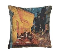 Cafe Terrace At Night Fodere Cuscini Lusso Fodere Cuscino con Cerniera Invisibile Fodera per Cuscino per Balcone Divano Casa 45X45Cm