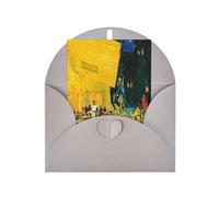 Cafe Terrace At Night stampa verticale carta bianca auguri di ringraziamento per te (Thinking of You biglietto di compleanno)