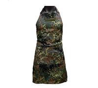 Café Viereck ® Bundeswehr Flecktarn BBQ Grembiule da cucina unisex per uomini e donne, con superficie patch e tasche, verde, Taglia unica