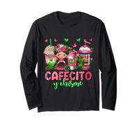 Cafecito y chisme Coffee Cups Maglia a Manica
