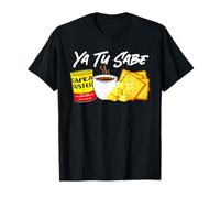 Cafecito y Pan Dulce Cafecito Y Chisme Latina Cibo Messicano Maglietta