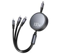 CAFELE Cavo di Ricarica USB C 3 in 1, 100W/1.1M, PD 3.0, Trasferimento Dati, USB C/Phone/Micro, per Chromebook, Samsung Galaxy S22, Huawei, P30, Mate 30, iPhone 15, 14