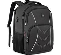 Cafele Zaino per Laptop 17,3 Pollici con Porta USB - Compartimento Spazioso per Scuola, Lavoro e Viaggi - Design Moderno Unisex in Grigio