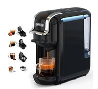 CAFELFFE Macchina da caffè a capsule monodose 4 in 1 MK-603, macchina per caffè espresso caldo/freddo da 19 bar, compatibile con cialde/fondi Nes Original/DG/ESE