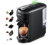 CAFELFFE Macchina da caffè a capsule monodose 5 in 1 MK-606, macchina per caffè espresso caldo/freddo da 19 bar, compatibile con cialde e fondi K-Cup/NES Original/DG/ESE, 7 volumi d'acqua