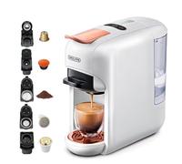 CAFELFFE MK-606 Macchina da caffè a capsule 5 in 1 per porzioni singole, 1450 W e macchina per caffè espresso caldo/freddo, compatibile con K Cup/NES Original/DG/capsule ESE da 44 mm