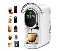 CAFELFFE MK-609S - Macchina da caffè multi-capsule 5 in 1, 7 misure di erogazione e caldo / freddo, 19 bar, compatibile con Nes Original/DG/ESE/Lavaz* A Mode Mio/caffè macinato, 1450 W