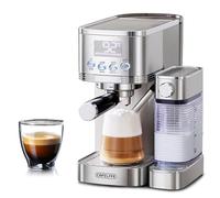 Cafelffe MK-801 Macchina per caffè espresso 20 bar e caffettiera con montalino automatico per cappuccino, latte ed espresso, doppia caldaia con controllo della temperatura PID, autopulente, acciaio