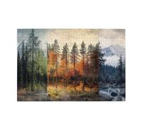 Cafemira Diversi paesaggi naturali, puzzle in legno per adulti, 1000 pezzi, ogni pezzo è unico, montaggio manuale della tua decorazione per la casa, ideale per serate di giochi di festa, puzzle per