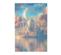 Cafemira Puzzle in legno per adulti da 1000 pezzi, edifici al chiaro di luna, ogni pezzo è unico, piacere sia al corpo che alla mente, allevia lo stress e goditi il divertimento di risolvere puzzle,