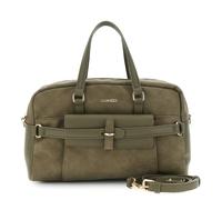 CAFèNOIR - Bauletto A Mano In Microfibra Effetto Suede Con Rifiniture Effetto Pelle, Da Donna, Colore Verde, Taglia Unica