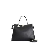CAFèNOIR - Borsa A Mano Con Pattina Con Applicazione Di Morsetto Verniciato, Tracolla Remo, Da Donna, Colore Nero, Taglia Unica