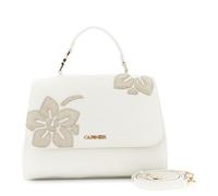CAFèNOIR - Borsa A Mano Con Pattina In Materiale Effetto Pelle Con Applicazioni Floreali, Da Donna, Colore Avorio, Taglia Unica