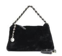 CAFèNOIR - Borsa A Spalla Morbida In Pelliccia Sintetica Con Tracolla, Da Donna, Colore Nero, Taglia Unica