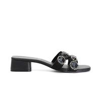 CAFèNOIR C1XB1019N001380 Ciabatta in CAMOSCIO con Accessorio Gioiello Nero 38