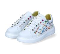 CAFèNOIR Cafe Noir Sneakers con Ricamo E Strass Colorati - C1DE1011 - Bianco, 40