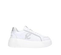 CAFèNOIR Cafe Noir Sneakers con RIPORTI Glitter E Logo Ricamato - C1DF1023 - Bianco, 38