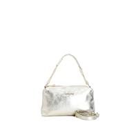 CAFèNOIR - Camera Bag In Pelle Metallizzata Con Manico In Catena Con Manigliotto E Nappina, Da Donna, Colore Platino, Taglia Unica