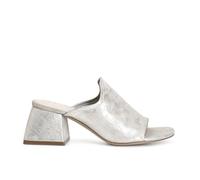 CafèNoir - Ciabatta In Camoscio Laminato, Da Donna, Colore Platino, Taglia 37