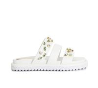 Cafè Noir C1GD9103W001370 Ciabatta Tre Fasce con Strass Bianco 37