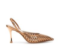 CAFèNOIR - Décollété Aperta Dietro Listini In Sintetico Effetto Pelle Laminata, Da Donna, Colore Bronzo, Taglia 36